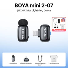 BOYA Mini 2 Wireless Lavalier Microphone AI Noise Reduction Mic for