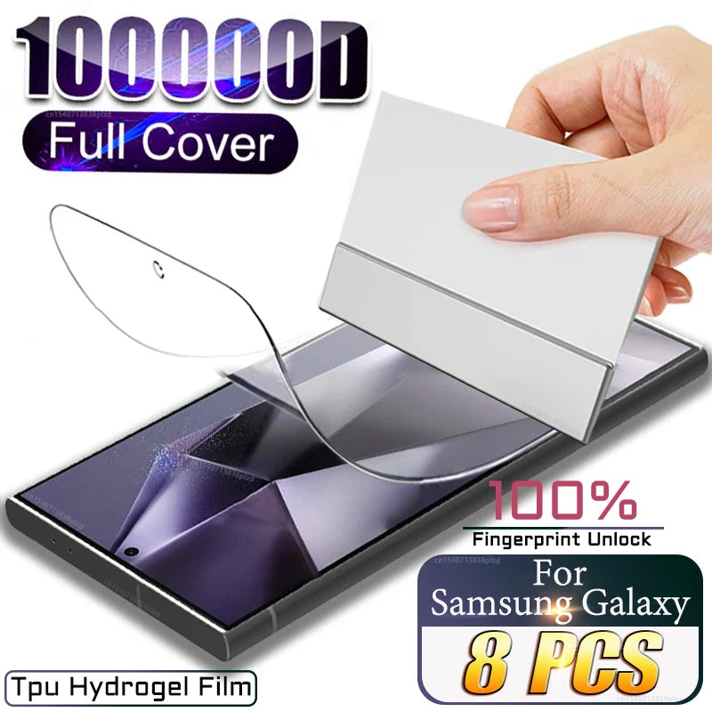 8Pcs TPU Hydrogel Film For Samsung Galaxy S26 S25 S24 S23 S22 Ultra