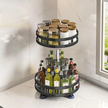 Rotatable Kitchen Storage Rack Spice Clean 360 Degrees Organizer