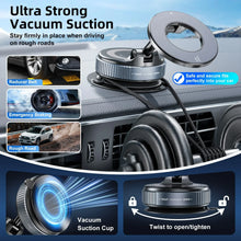 Car Phone Magnetic Stand Mechanical Vacuum Suction Cup Rotate 360°