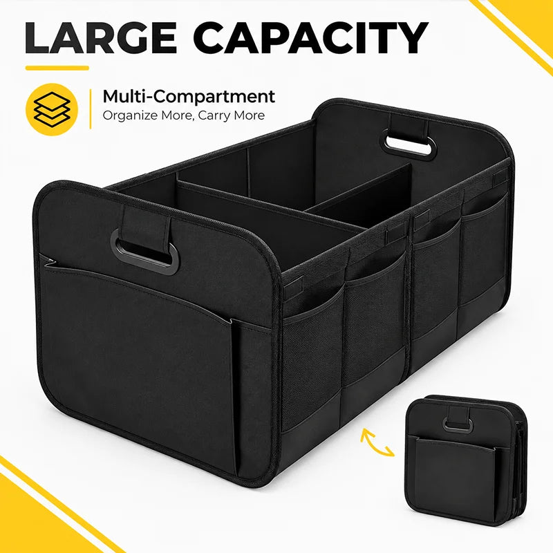 Car Trunk Organizer Large Capacity Foldable Cargo Storage Box