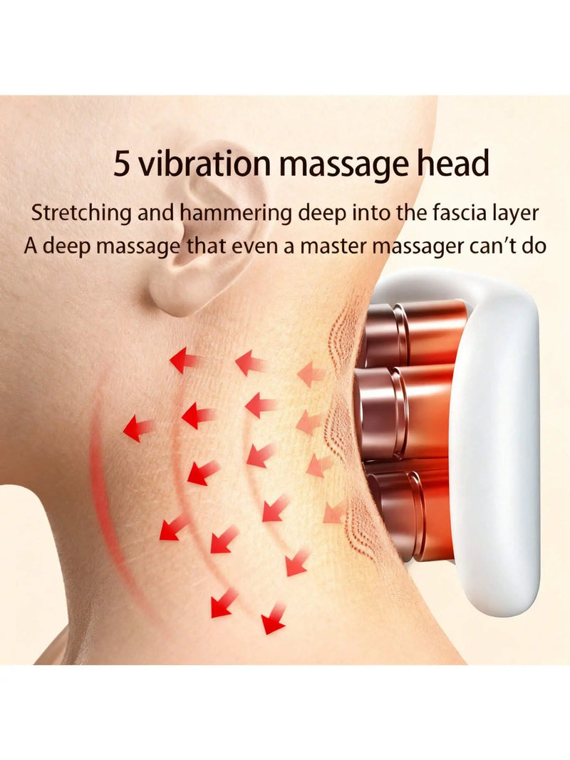 Smart Neck Massager for Adults, 5 Massage Modes, Ergonomic Portable