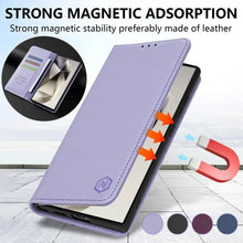 Wallet Skin Friendly Magnetic Slot Flip Leather Case For Samsung Galaxy