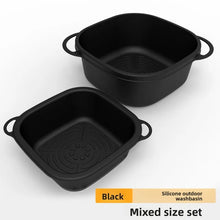1PC Portable Foldable Silicone Ice Basin with Built-in Tray for