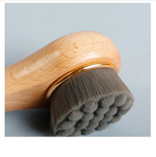 Wooden Handle Face Wash Brush Beech Bamboo Manual