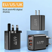 GaN 65W USB C Charger PD Fast Charging Phone Power Adapter For iPhone