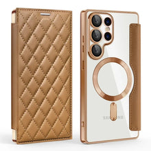 Card Holder Magnetic Leather Case for Samsung Galaxy S25 Ultra S24 Plus