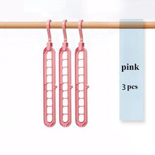 9 Hole Foldable Hanger Wardrobe Space Saving Storage For Clothes Drying
