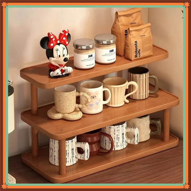 Mid-century Vintage Coffee Mug Holder Multi-layer Desktop Cup Display