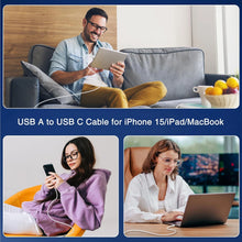 USB to Type C Fast Charging Cable for Iphone 17 Pro Max 16 Plus 15