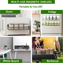 Metal Magnetic Spice Storage Rack for Refrigerator Oven Fridge Shelf