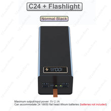 24*18650 Power Bank Cases Battery Holder Dual USB Type C Charge DIY