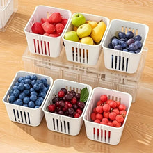 1 Set of Food Storage Containers Square Transparent Compartments for