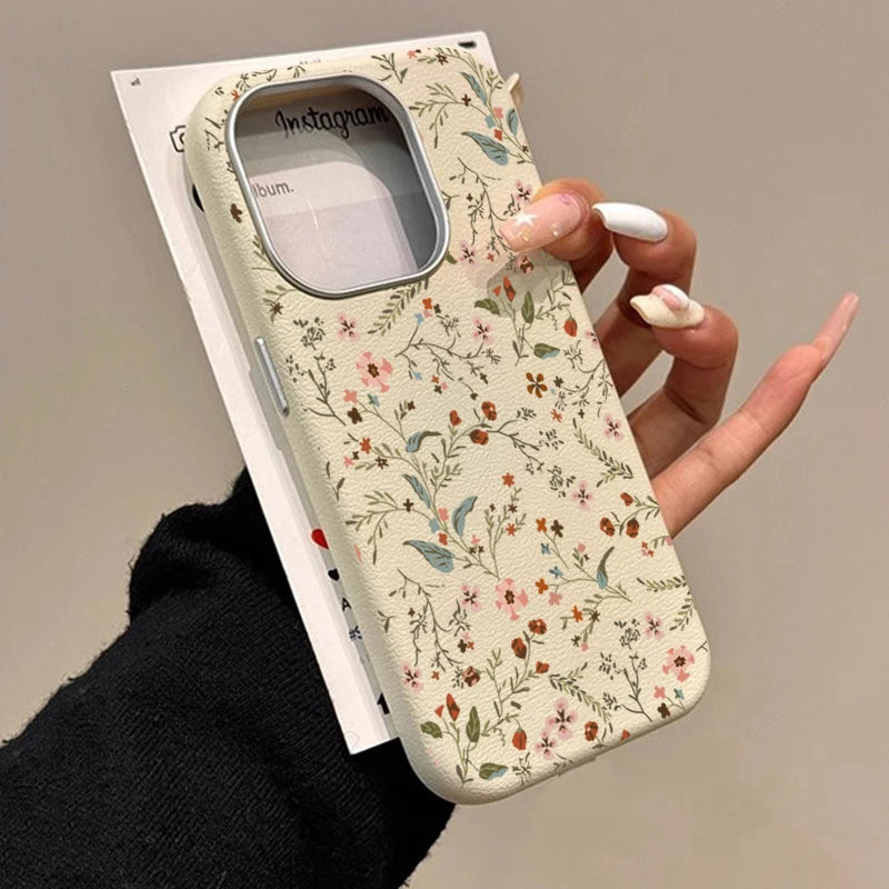 Small Flower Lichee Pattern Phone Case For iPhone 18 17 16 Pro Max 15