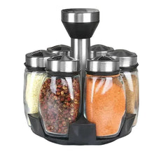 Rotating Spice Jar Set Rack, 360 Degree Bracket, Empty 6/12 Jars
