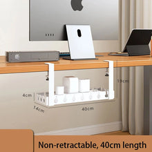 Under Desk Cable Management Tray,Extendable Sturdy Steel Cord Hider