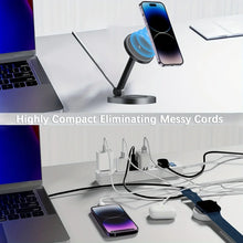 3 In 1 Magnetic Wireless Charger Stand Pad For Magsafe iPhone 16 15 14