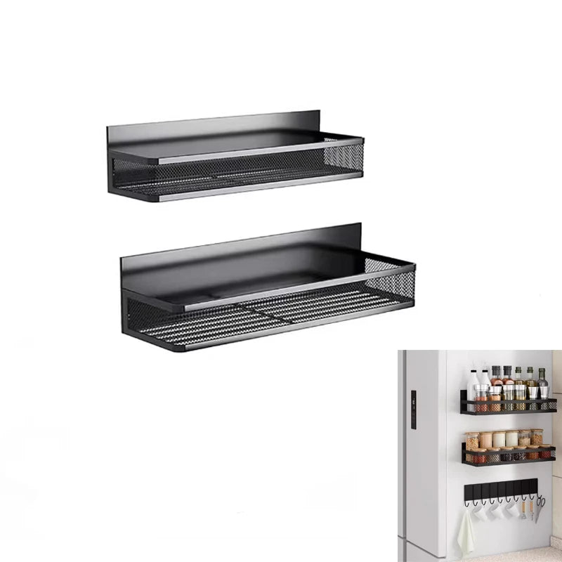 Metal Magnetic Spice Storage Rack for Refrigerator Oven Fridge Shelf