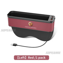 Car Seat Crevice Storage Box USB Charging Seat Gap Slot Mood lamp For