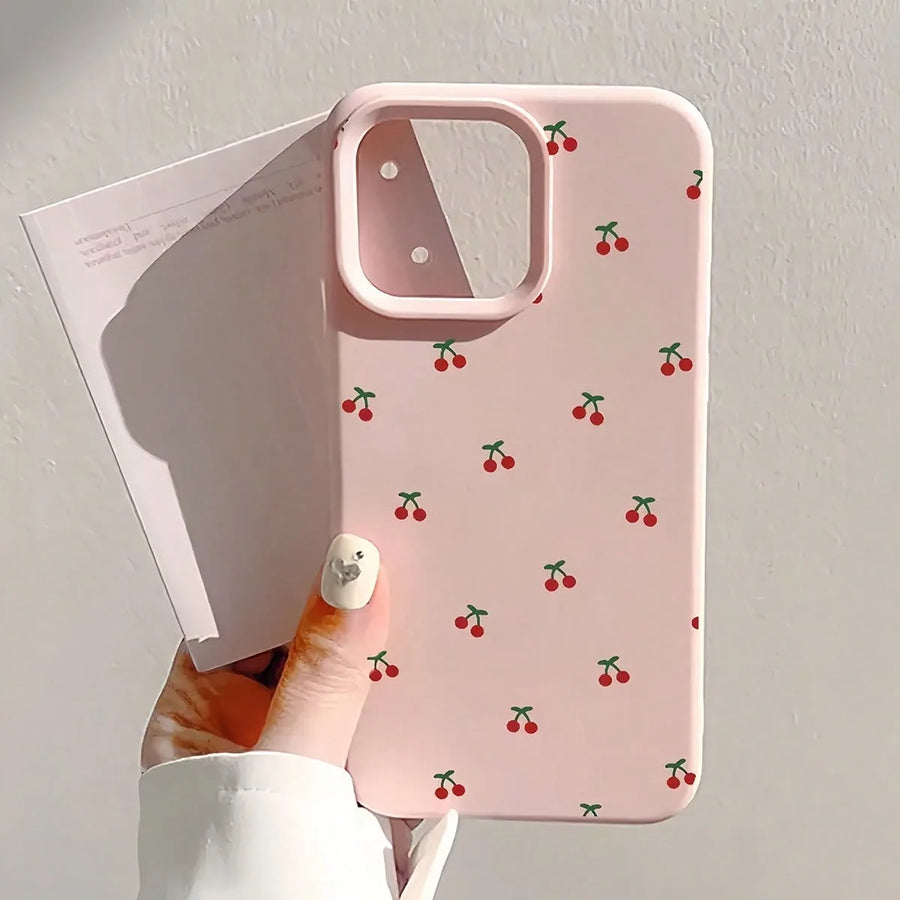 For iPhone 18 17 16 15 14 13 12 11 Pro Max Case Cute Cartoon Cherry