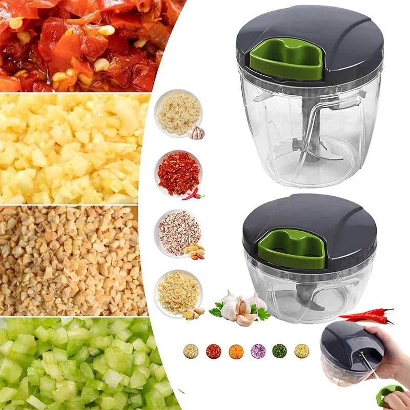Manual Food Chopper Multi Meat Mincer Garlic Rotate Onion Cutter Hand
