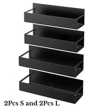 Magnetic Spice Storage Rack Organizer for Refrigerator and Oven Black
