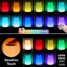 13 Color Changing Night Light Remote Control Touch USB Rechargeable RGB