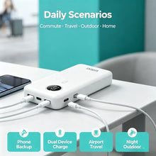 QDER PD-10F External Power Bank 10000mAh Capacity 22.5W PD Fast Charge
