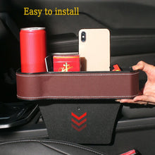 Car Seat Gap Organizer Storage Box - Expandable Design, Holds Phone
