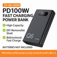 PD100W Fast Charging Power Bank DIY Kit 20V 5A 6x 21700 Battery Pack