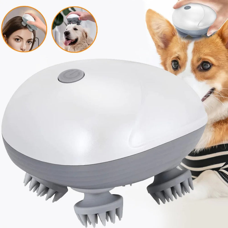 Scalp Massager for Dogs and Cats, Handheld Waterproof Head Massagers