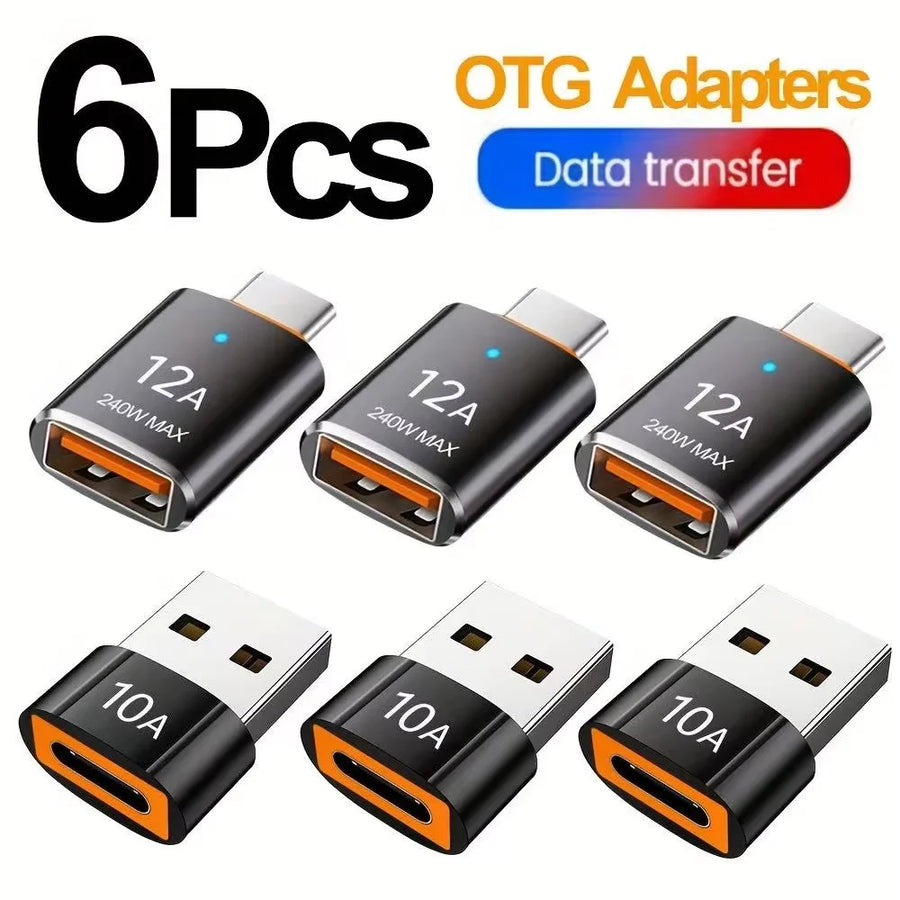 12A USB 3.0 To Type C Adapter LED OTG USB C Male to USB A Female