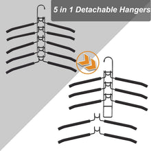 5pcs Multi-Tier Hanging Closet Hanger with Hooks Space-Saving Organizer