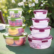 8pcs Set of 4 Containers with Lids,transparent Food Storage
