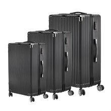 3 Piece Hard Shell Luggage Set, Lightweight ABS Suitcases with TSA