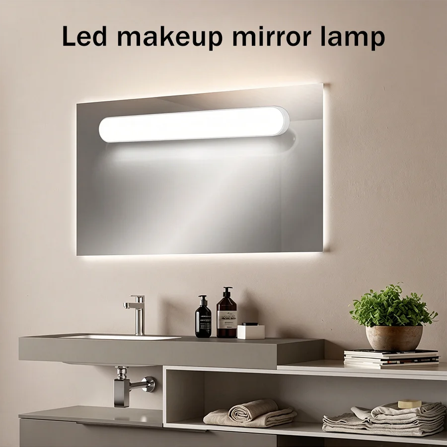 Led Makeup Mirror Lamp Touch Dimmable 3 Colors Rechargeable Magnetic