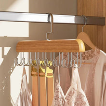Wooden Sling Hanger Organizer with Multiple Hooks for Underwear Bras