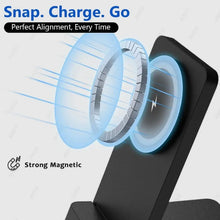 Portable Design Magnetic Alignment Wireless Fast Charging Stand For