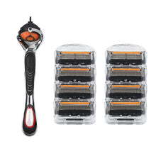 5-Layer Replaceable Safety Blades, Men's Manual Razor, Stainless Steel