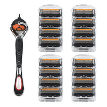 5-Layer Replaceable Safety Blades, Men's Manual Razor, Stainless Steel