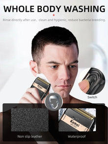 Kemei KM-2024 Electric Shaver for Men Twin Blade Reciprocating Cordless