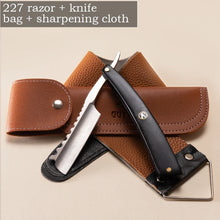 Men's Manual Vintage Shaving Razor Stainless Steel Blade with Ebony
