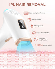 3-in-1 Laser Epilator Painless IPL Hair Removal for Women Bikini Legs