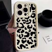 Black Leopard Print Pattern Silicone Phone Case For iPhone 18 17 11 12