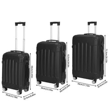 3 Piece Hard Shell Luggage Set, Lightweight ABS Suitcases with TSA