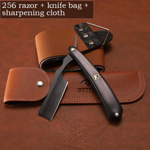 Men's Manual Vintage Shaving Razor Stainless Steel Blade with Ebony