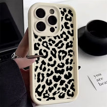 Black Leopard Print Pattern Silicone Phone Case For iPhone 18 17 11 12