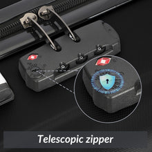 3 Piece Hard Shell Luggage Set, Lightweight ABS Suitcases with TSA