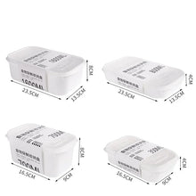 Kitchen Sealed Fresh Storage Containers 4 Size White Food Box for