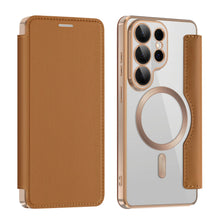 Transparent Flip Leather Magnetic Case for Samsung Galaxy S26 Ultra S25